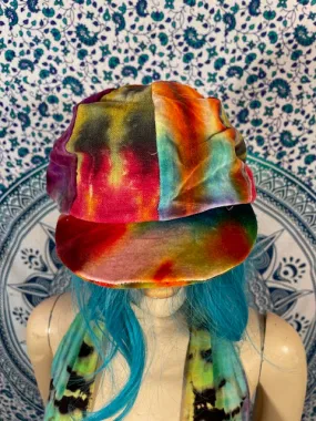 Tiedye Velvet Hat #6 (Extra Size)