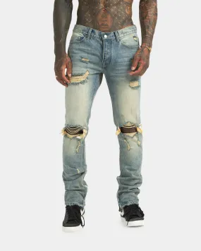 XXIII Bentlee Blown Out Knee Jeans Vintage Blue